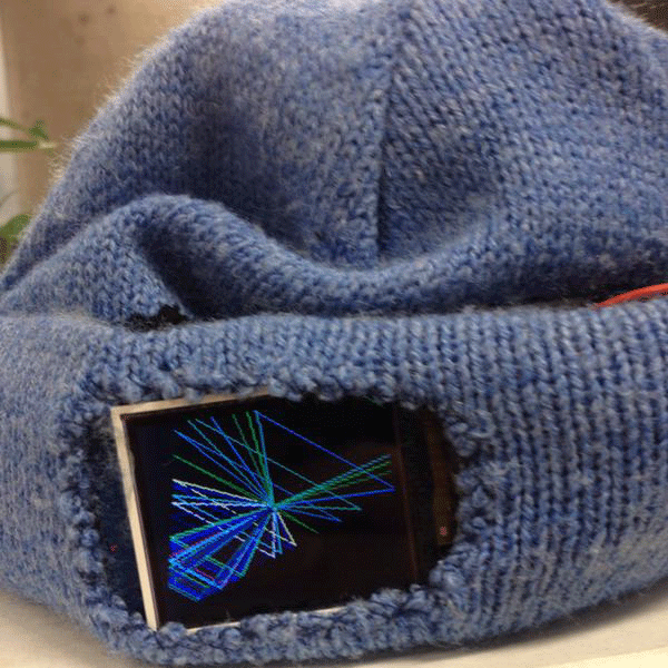 Arduino prototype of an animated, interactive, sound-responsive hat